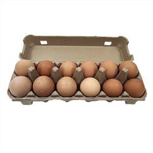Caixas de ovos polpa moldada